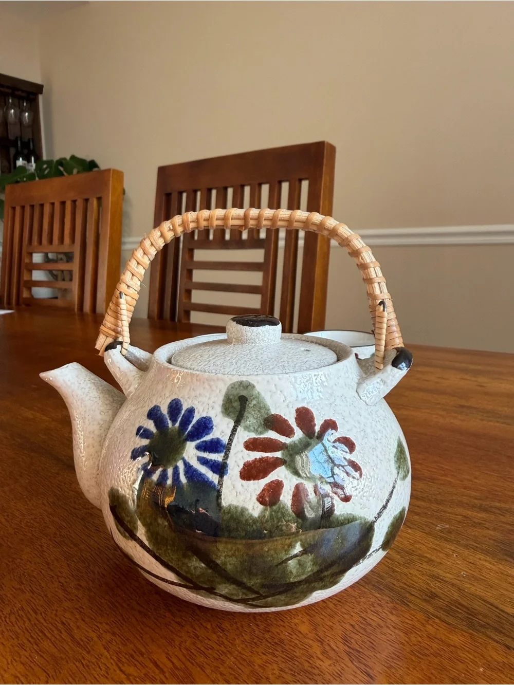 Hand-Painted Floral Ceramic Tea Set - Made in Japan